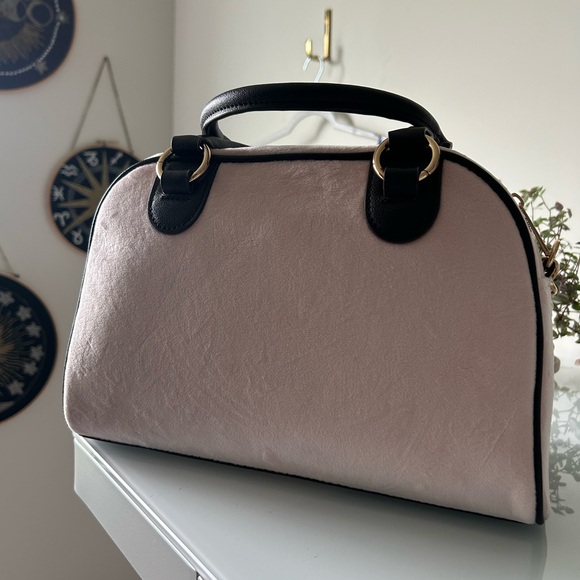 Juicy Babypink & Dark Brown Heritage Crown Velour Bowler - Picture 5 of 5